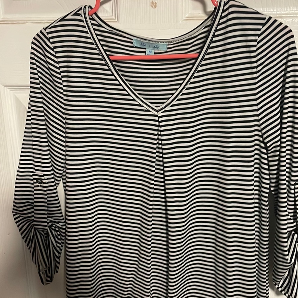 She + Sky Striped Tunic Dress